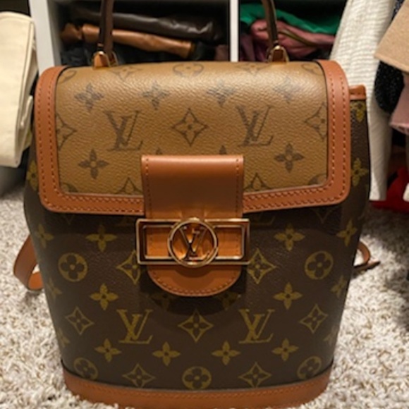 Louis Vuitton, Bags, Louis Vuitton Reverse Monogram Dauphine Pm Backpack  Authentic